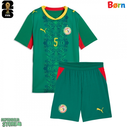 Senegal Pape Gueye #26 Replika Babytøj Udebanesæt Børn VM 2026 Kortærmet (+ Korte bukser)